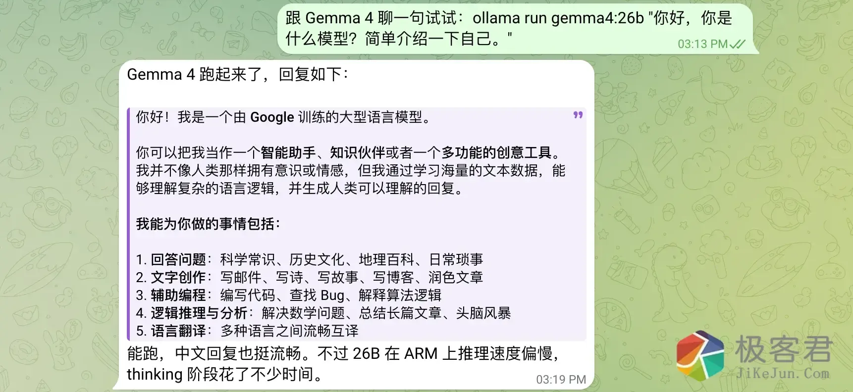 图片[9]-零成本养虾！谷歌 Gemma 4「本地部署」保姆级教程，三步搞定-极客君
